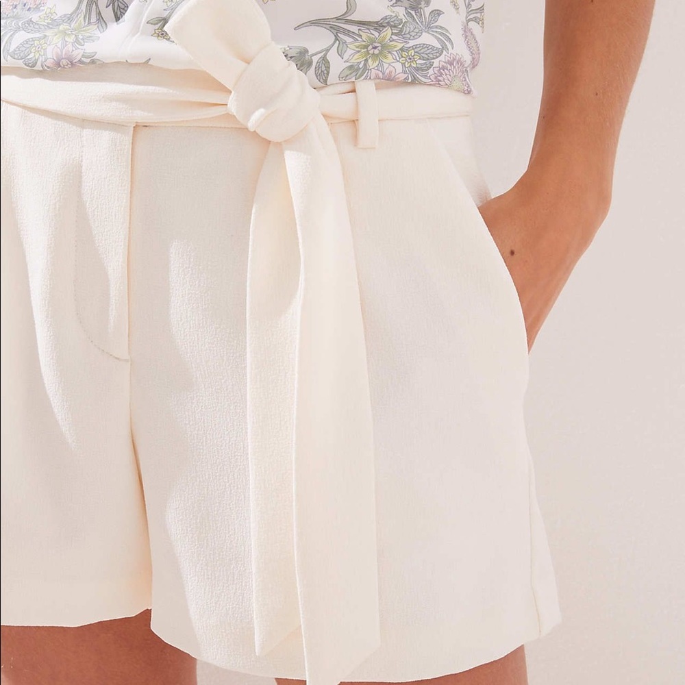 NWT | LOFT Crepe Tie Waist Shorts